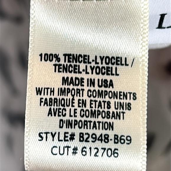 Cloth & Stone Leopard Print Lyocell Long Sleeve Button Down Shirt Large Grey - Picture 10 of 12